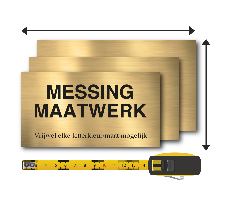 verlamming geef de bloem water Indirect Messing plaat op maat - Messing maatwerk - Mijnnaamplaat.nl