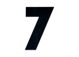 Huisnummer Basic blokletter bestellen zwart 100 mm. (art.2001)