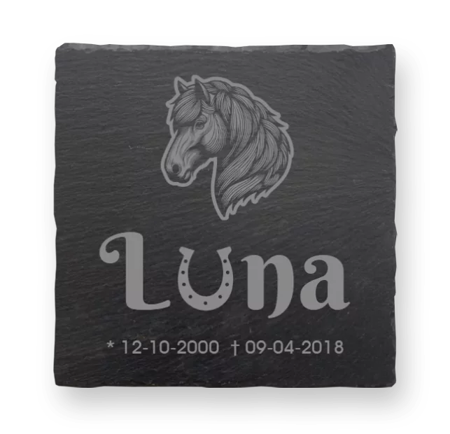 Gedenksteen Dieren Leisteen - Vierkant - Afbeelding 4