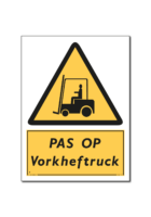 Waarschuwing PAS OP Vorkheftruck (DWA16)