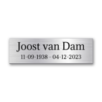 Gedenkplaatje RVS