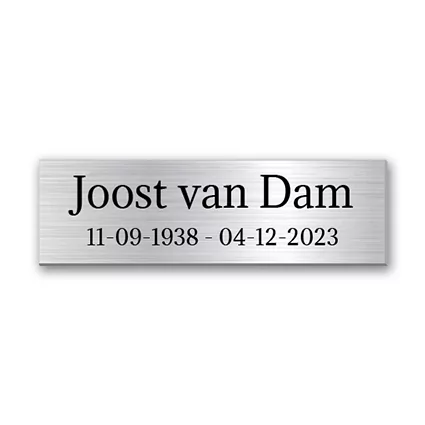 RVS gedenkplaat