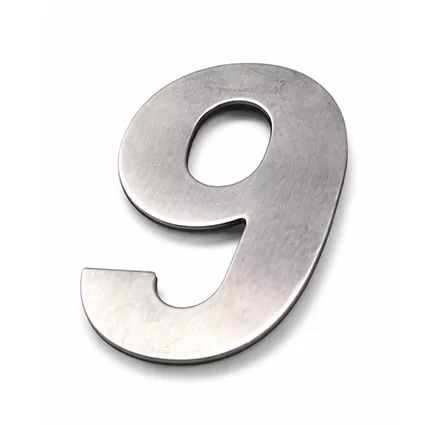 RVS getal 15 cm