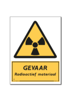 Waarschuwing GEVAAR Radioactief materiaal (DWA08)
