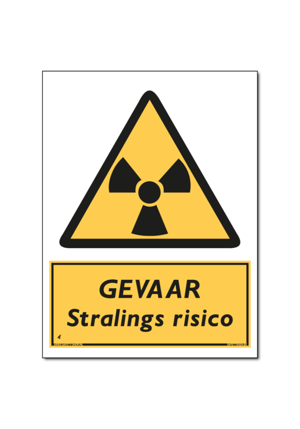 stralingsrisico sticker