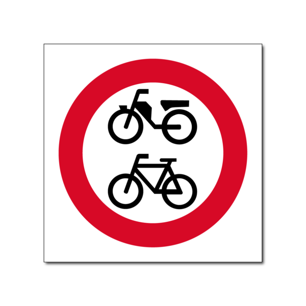 Verboden voor (brom)fietsen