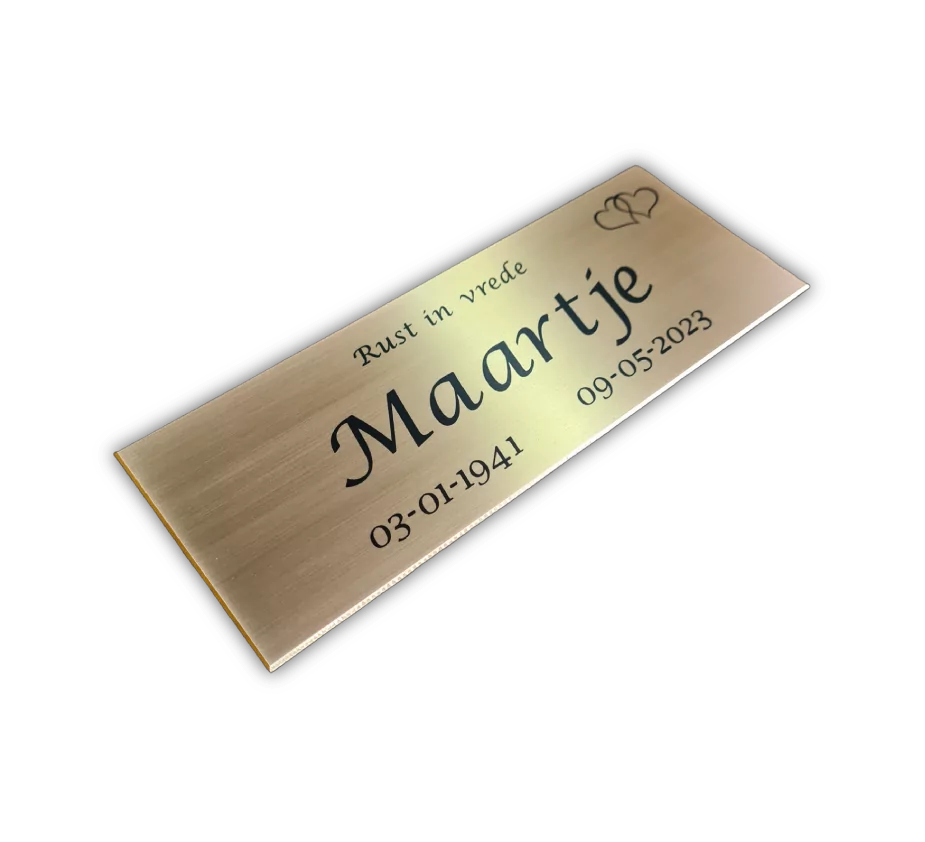 Messing gedenkplaat - Diverse Maten - Afbeelding 4