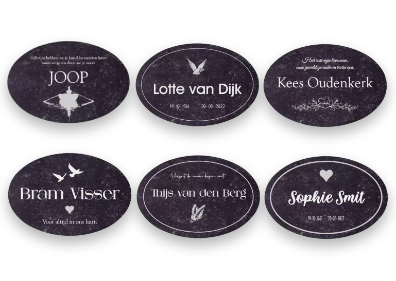 Gedenksteen Ovaal - Afbeelding 2