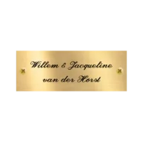 Messing naamplaat 110 × 40 mm