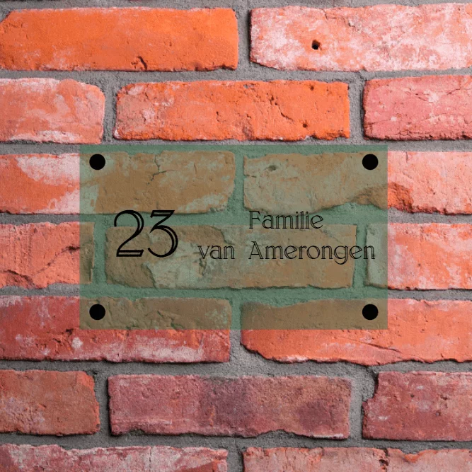 Perspex naambord – 1013