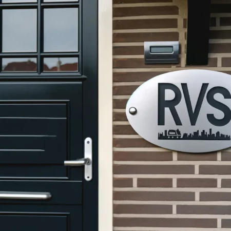 Transformeer Je Entree met een Industrieel Naambordje Voordeur