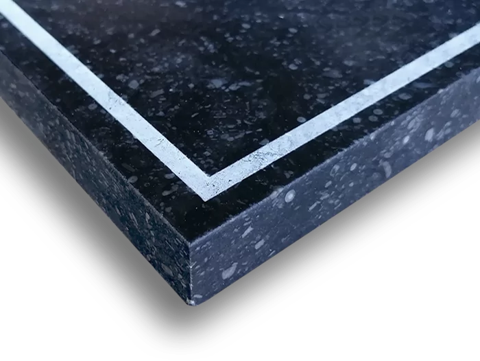 Naambord natuursteen Belgisch-hardsteen Nieuwe stijl 250x200 mm (594) - Afbeelding 2