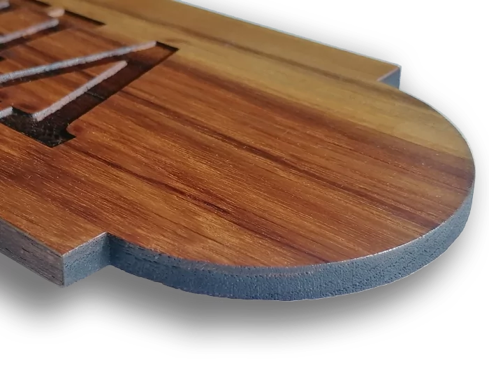 Scheepsplanken Mahoniehout gelaserd 800x140 mm - Afbeelding 2