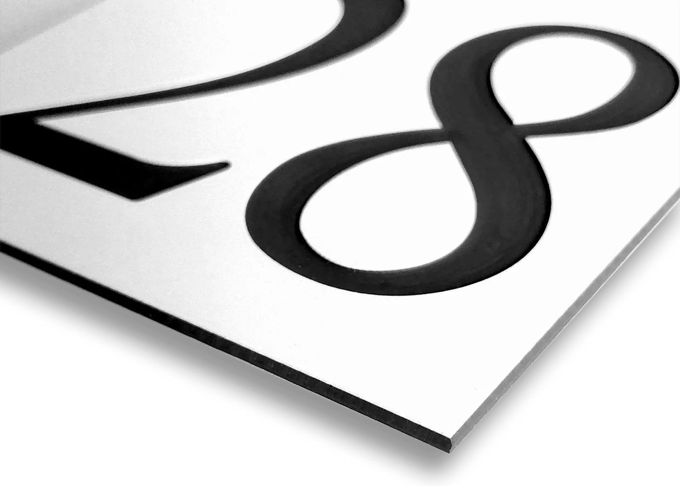 Naamplaat brievenbus kunststof 80x20 mm. (art 2) - Afbeelding 3