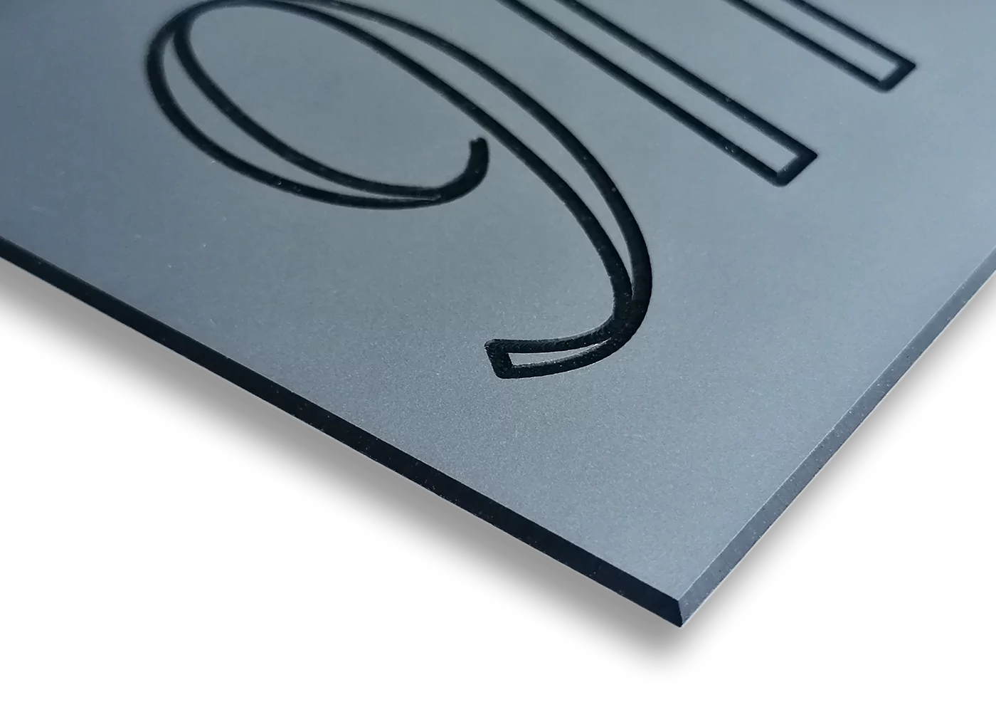 Naamplaat brievenbus kunststof 80x20 mm. (art 2) - Afbeelding 2