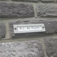 Brievenbus plaathouder 100×28 mm