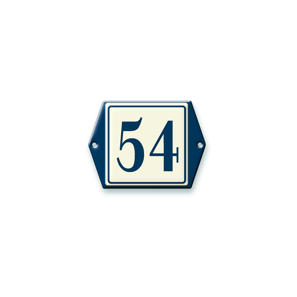 Klassiek huisnummerbordje Emaille look – 135×100 mm.  (art. 532)