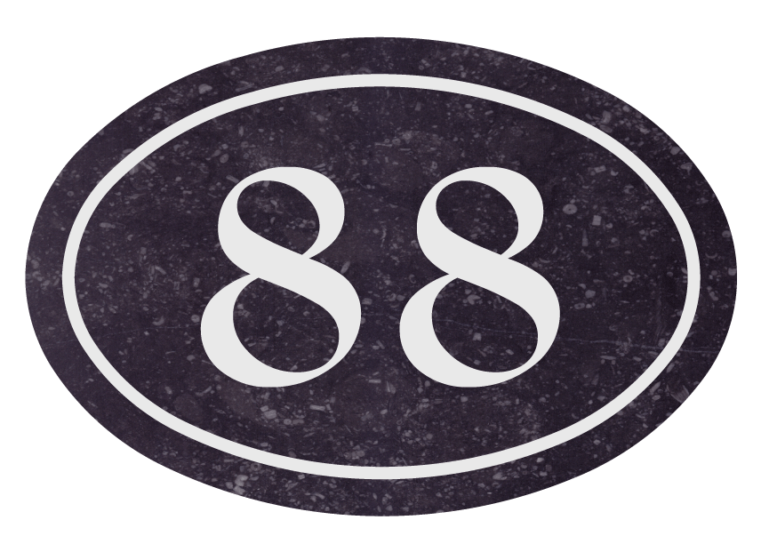Naambord natuursteen – Belgisch hardsteen (578B)