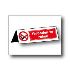 Verbod Verboden te roken set van vijf tafelbordjes (NRO34,AC)