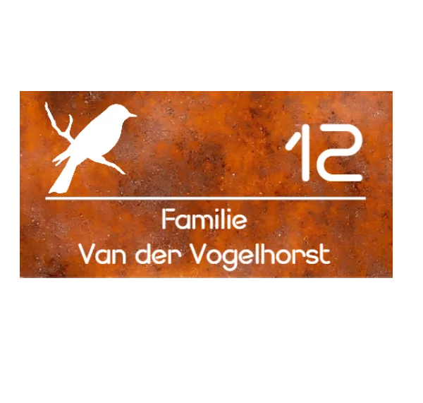 cortenstaal naambord