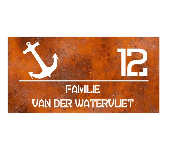 cortenstaal naambord